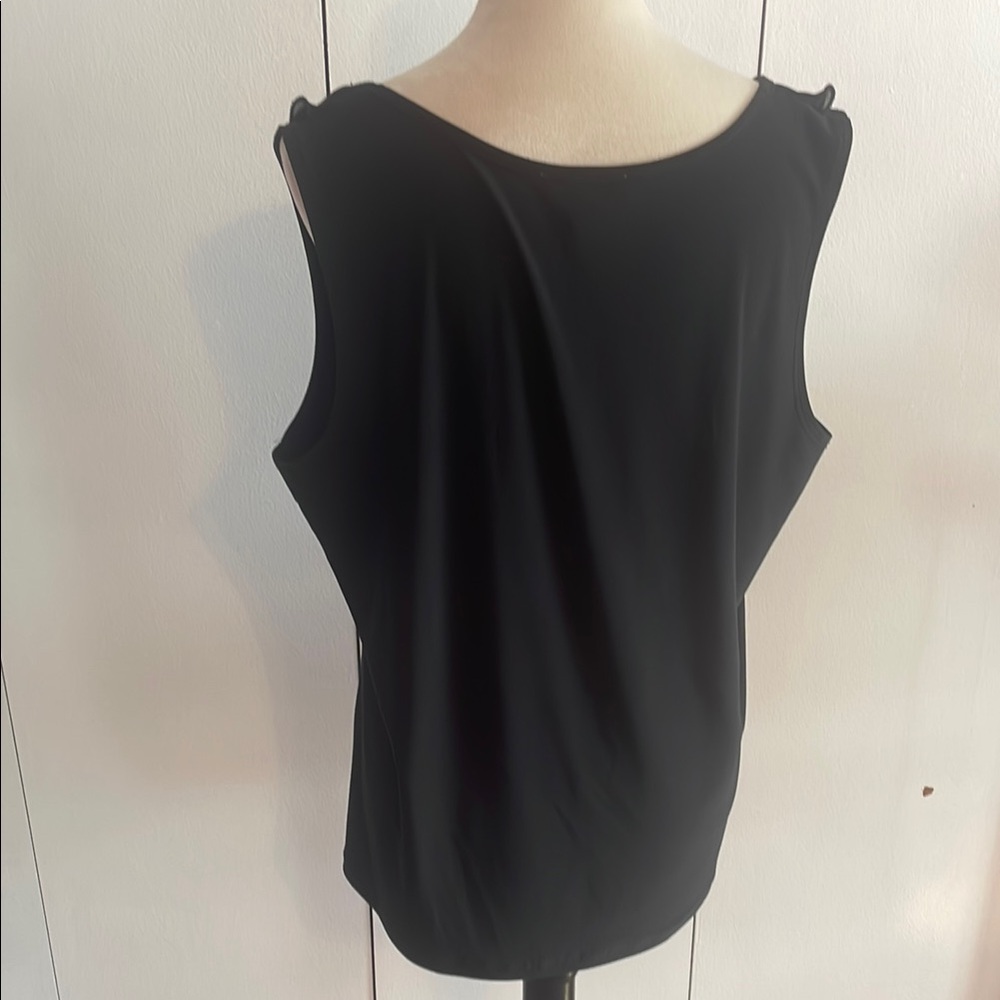 Black Ruffled Women's Top - Picture 5 of 6